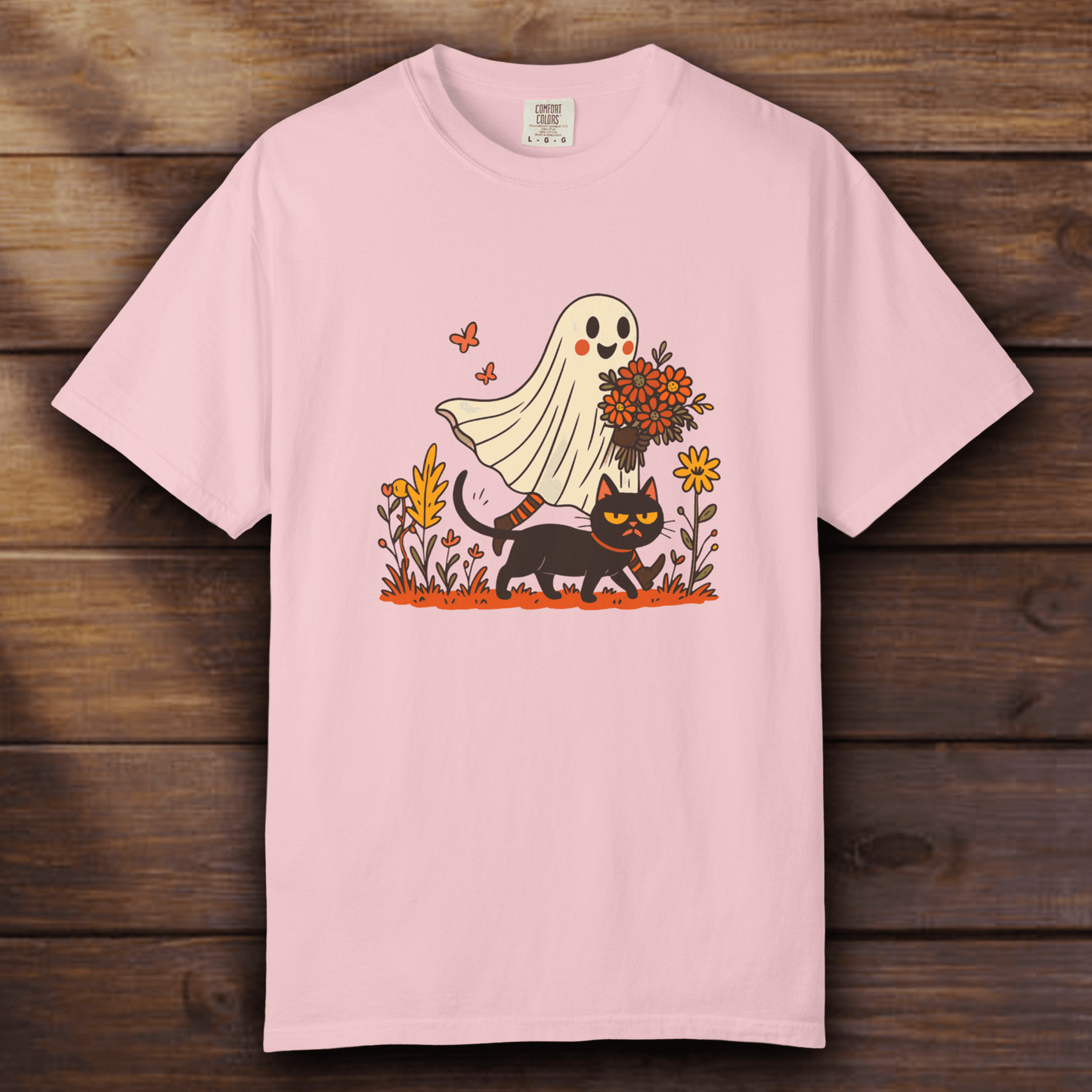 Ghost with her cat - ReallyGoodTees