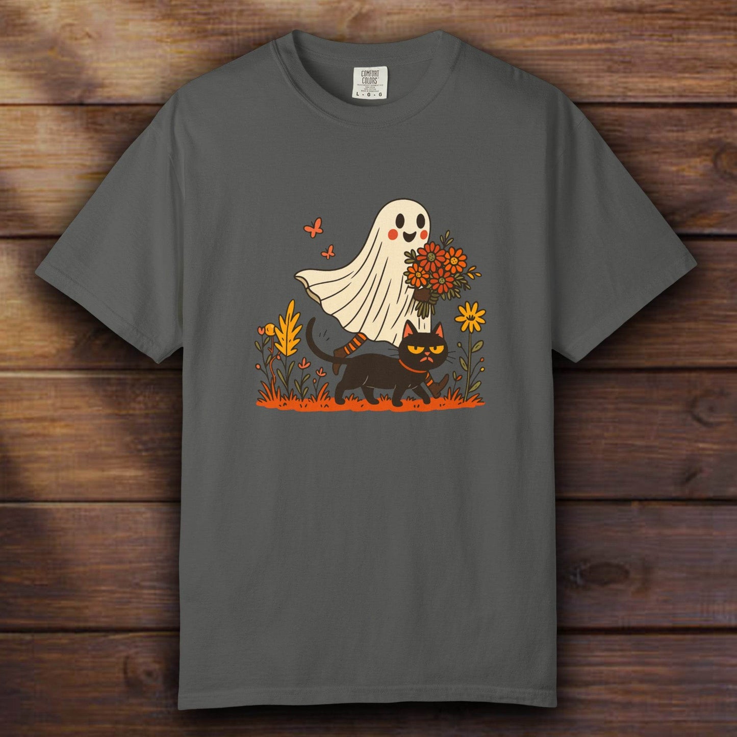 Ghost with her cat - ReallyGoodTees