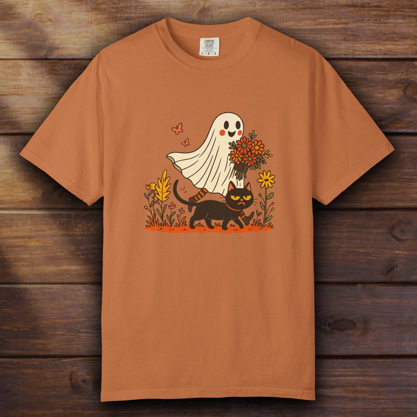 Ghost with her cat - ReallyGoodTees