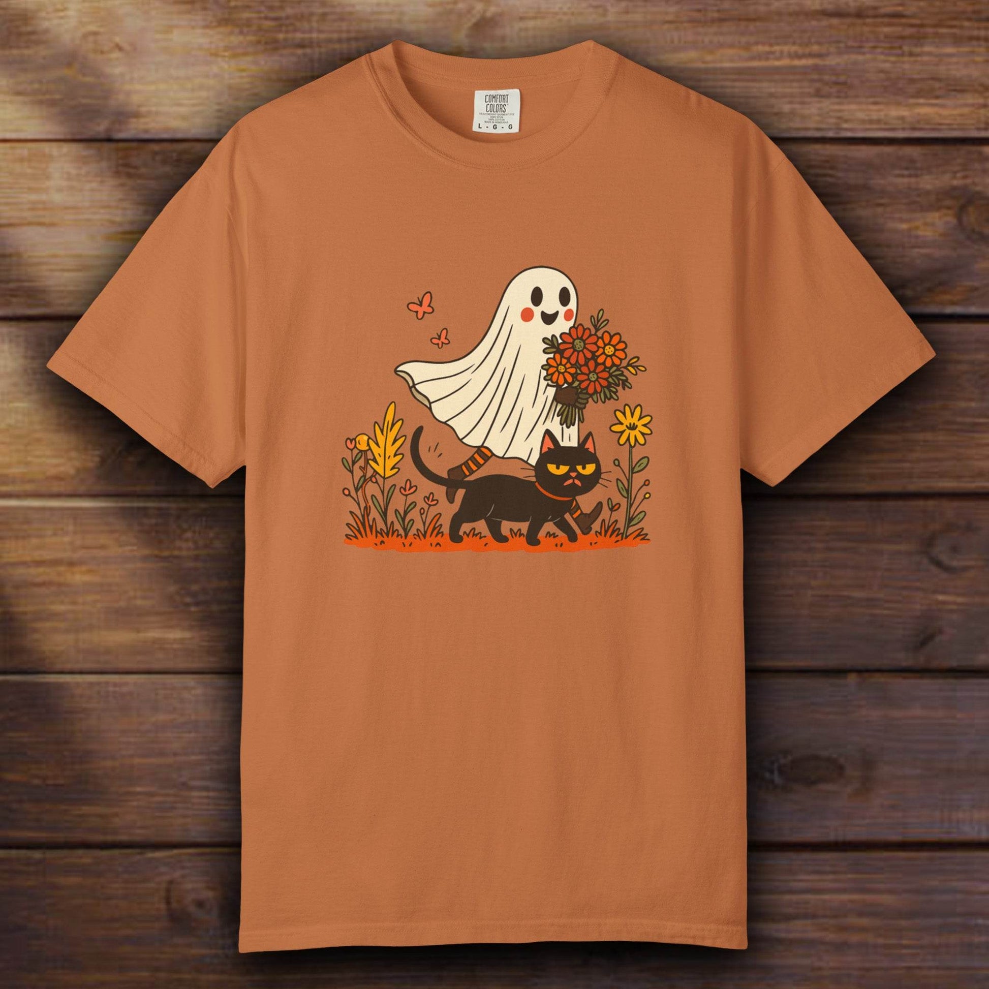 Ghost with her cat - ReallyGoodTees