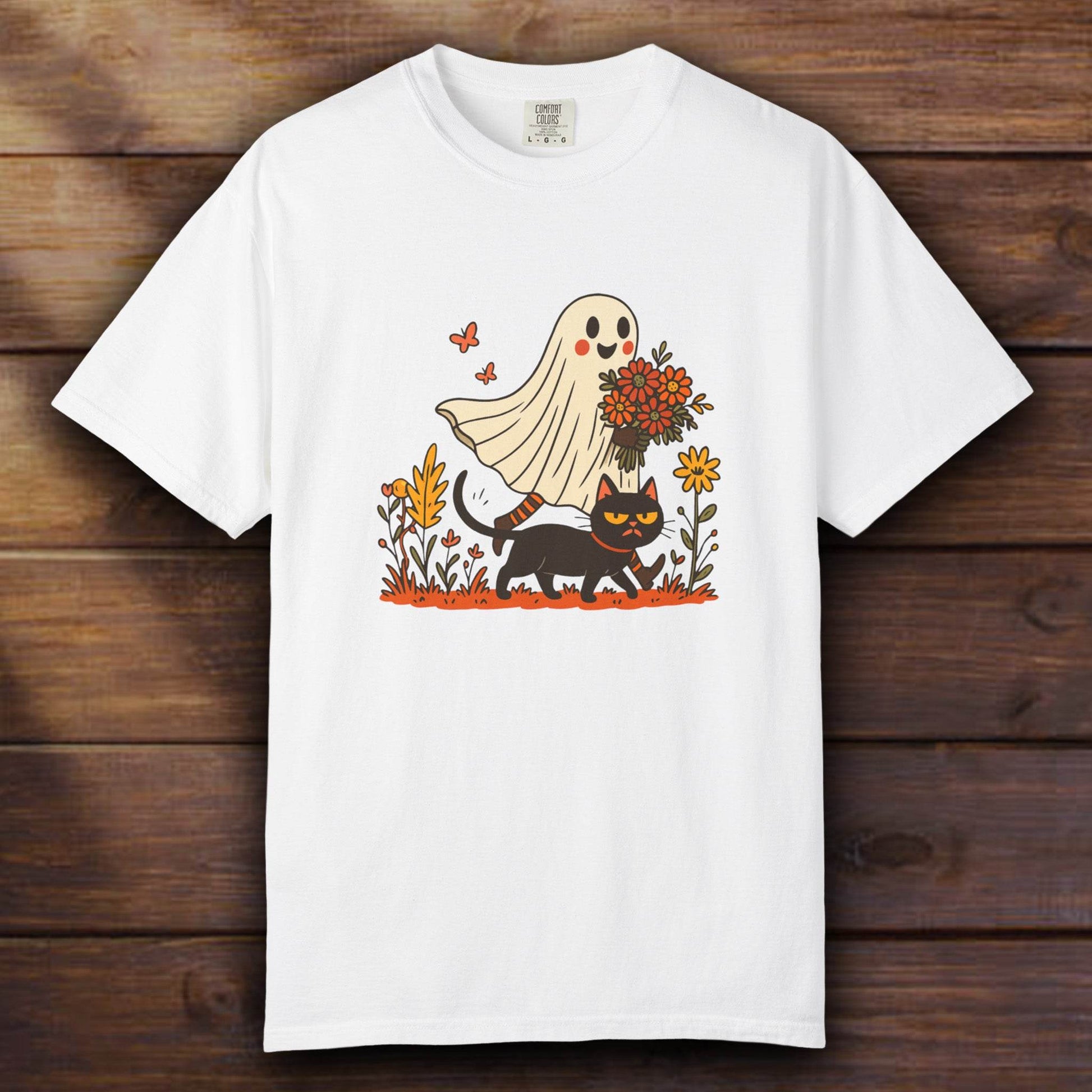 Ghost with her cat - ReallyGoodTees