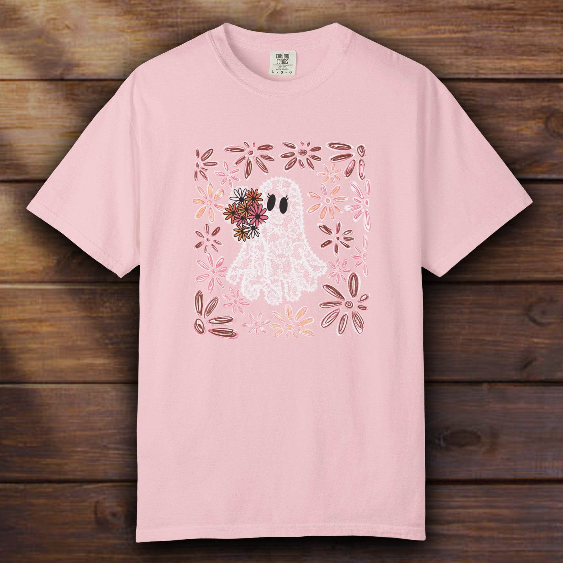Pink Floral Ghost - ReallyGoodTees
