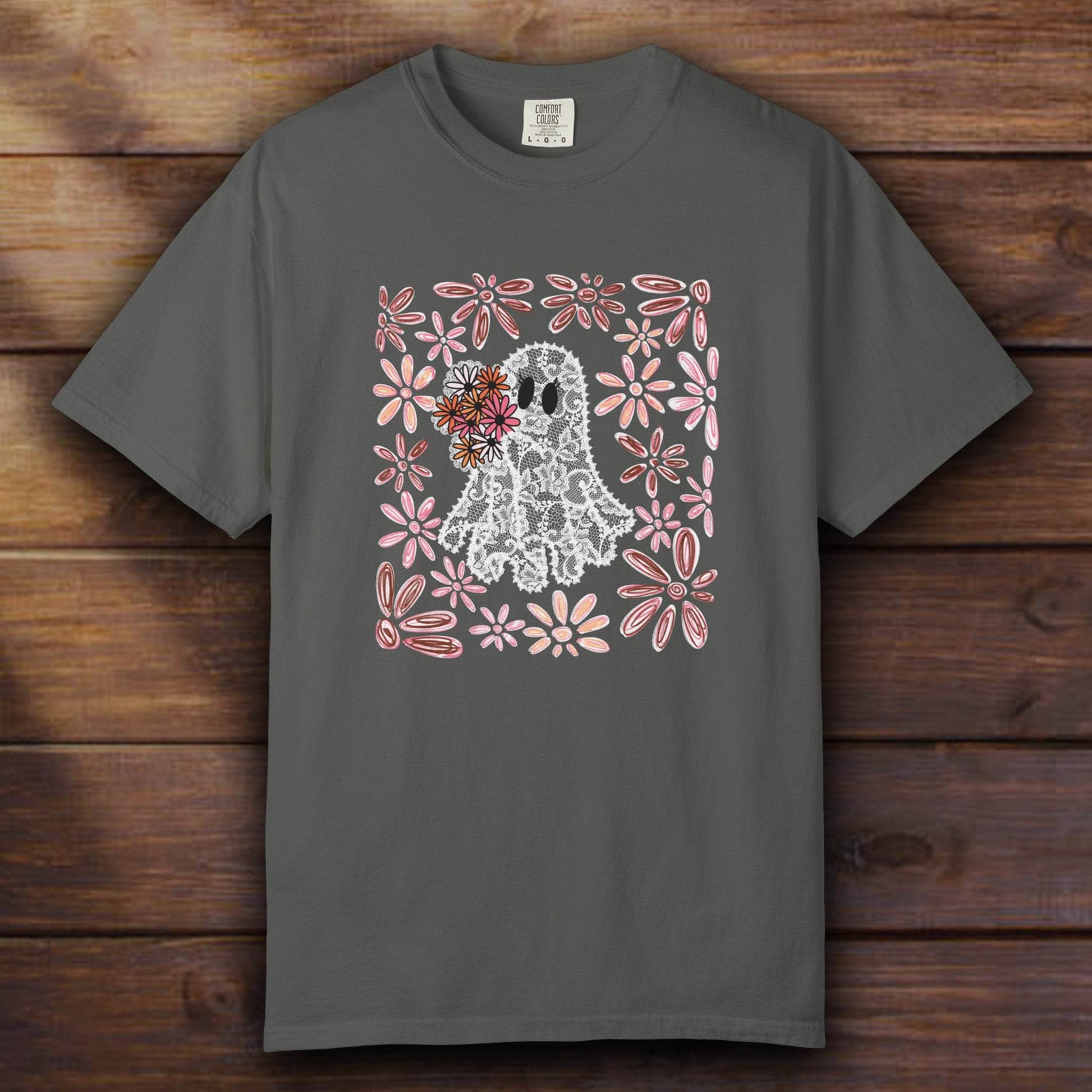 Pink Floral Ghost - ReallyGoodTees