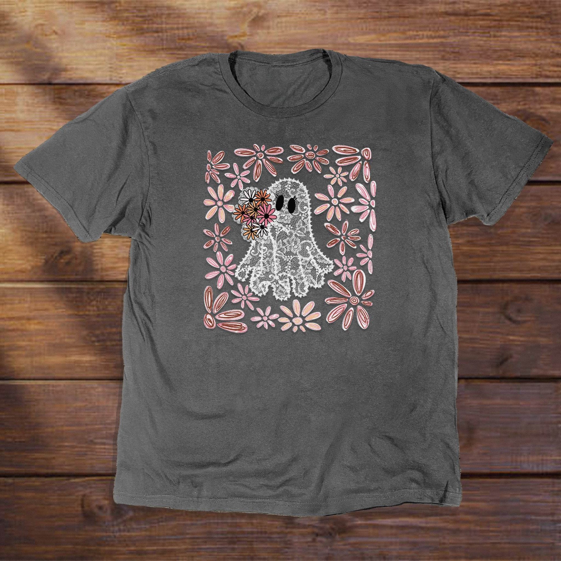 Pink Floral Ghost - ReallyGoodTees