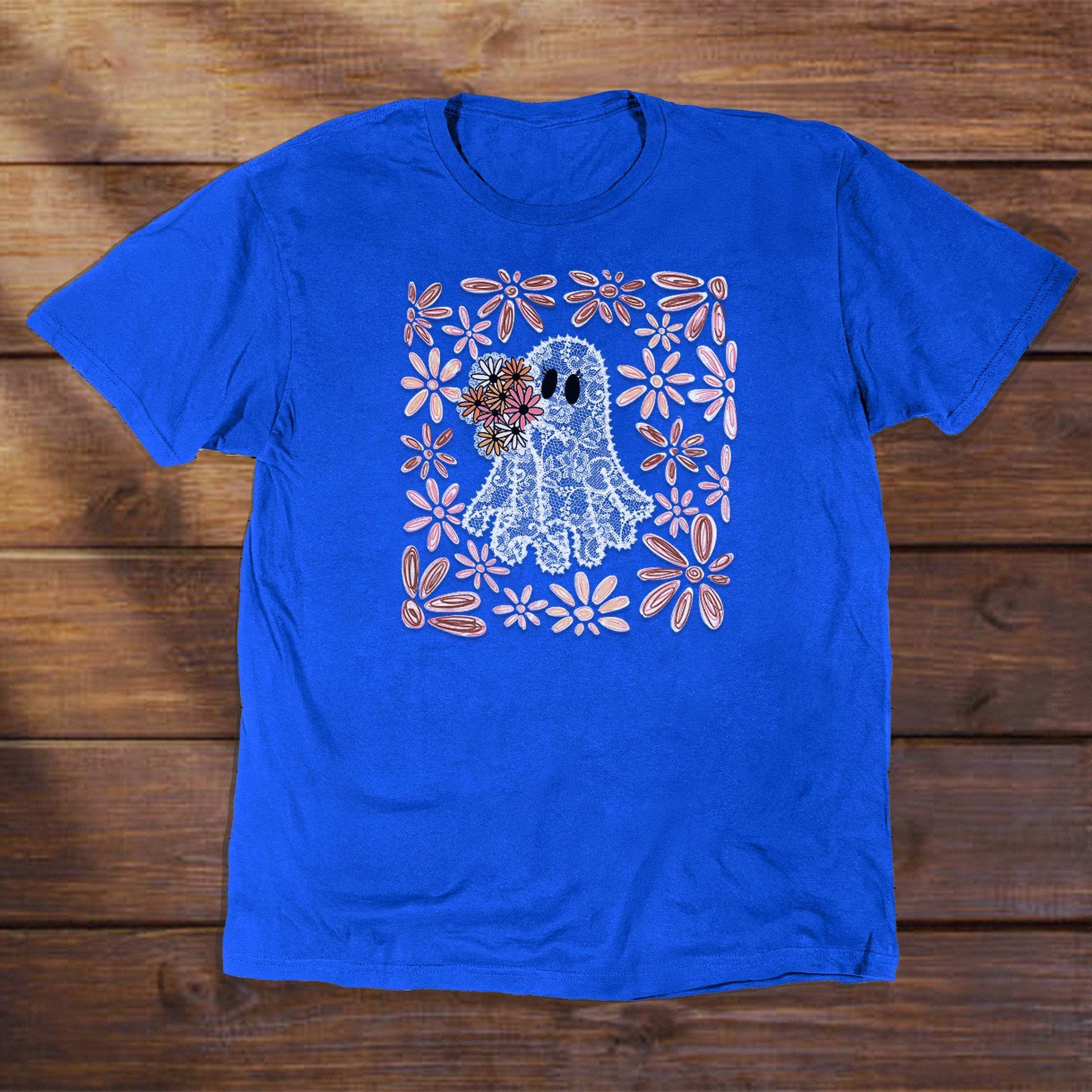 Pink Floral Ghost - ReallyGoodTees