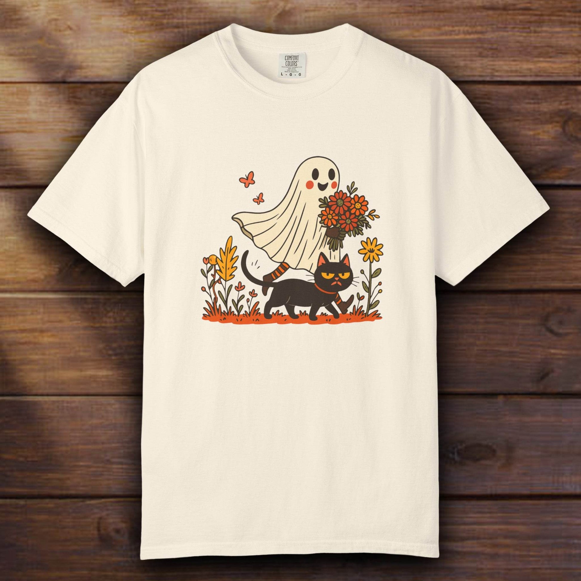 Ghost with her cat - ReallyGoodTees