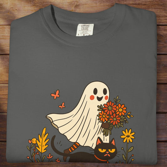 Ghost with her cat - ReallyGoodTees