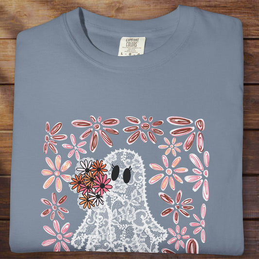 Pink Floral Ghost - ReallyGoodTees