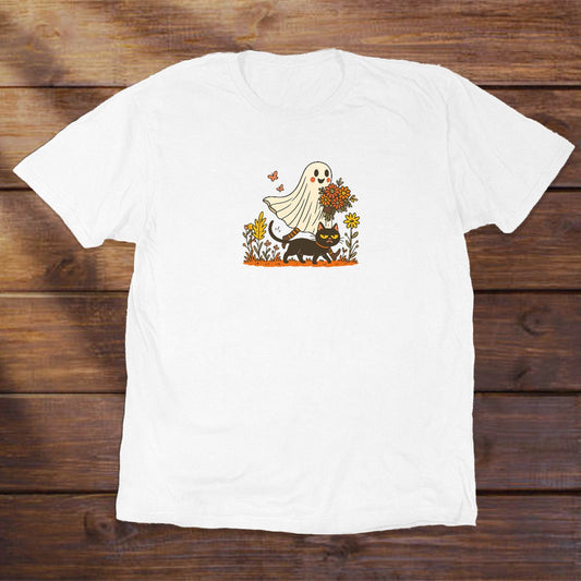 Ghost with her cat - ReallyGoodTees