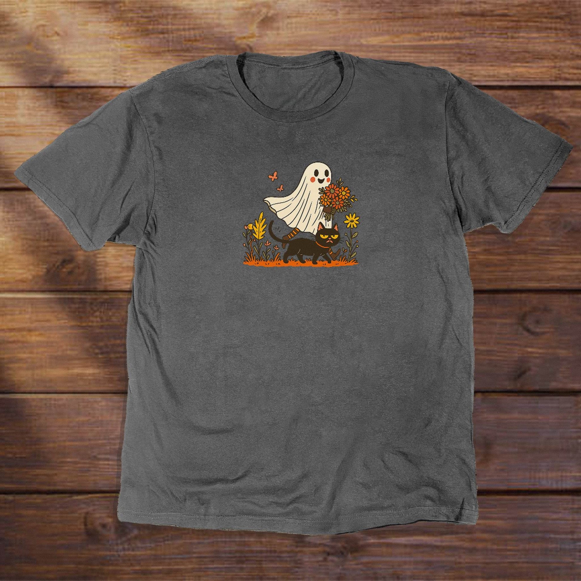 Ghost with her cat - ReallyGoodTees