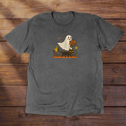 Ghost with her cat - ReallyGoodTees