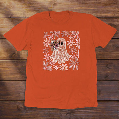 Pink Floral Ghost - ReallyGoodTees