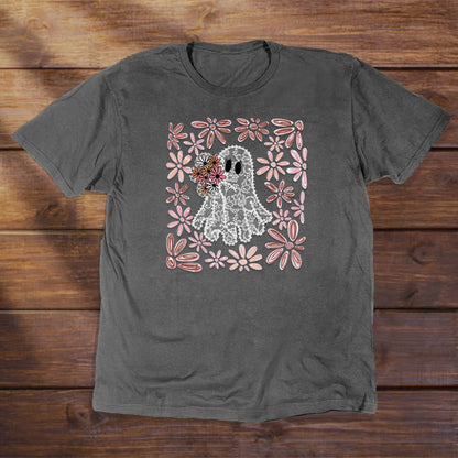 Pink Floral Ghost - ReallyGoodTees