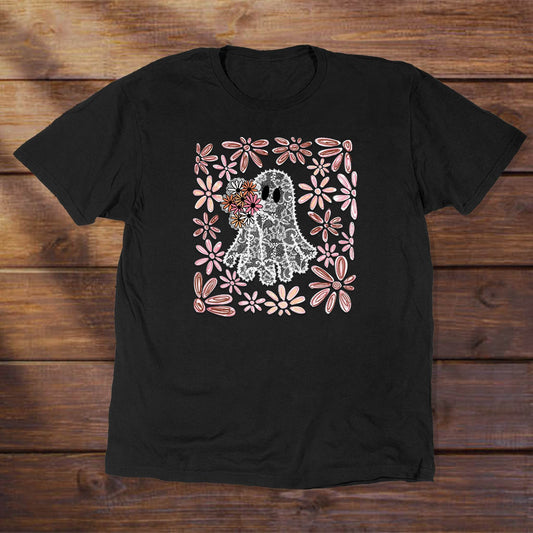 Pink Floral Ghost - ReallyGoodTees