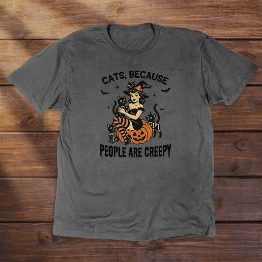 Cats because people are creepy - ReallyGoodTees